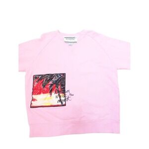 Onitsuka Tiger x Andrea Pompilio Mens Small Pink Graphic Short Sleeve Sweatshirt